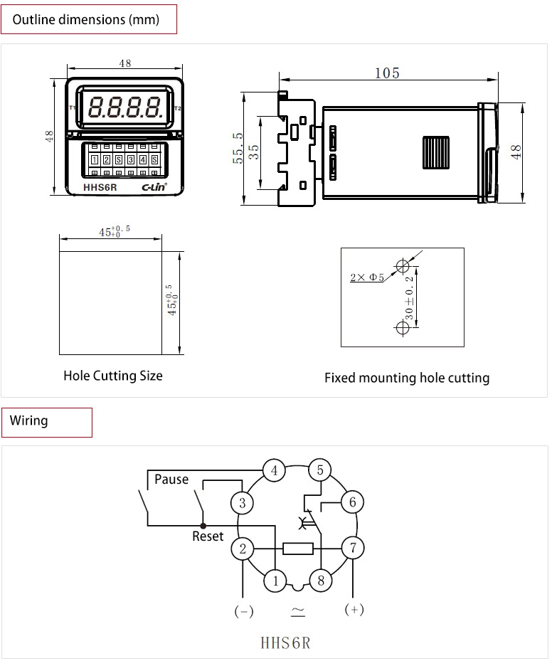 Hhs6r Repeat Operation Time Delay Relay 0.1s-990h Multi-Range Timing