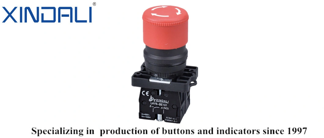 Lay5-Es442 Emergency Stop 30mm Turn to Release Mushroom Push Button